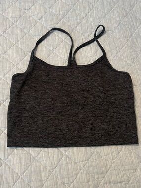 Charcoal-Crop Tank Top
